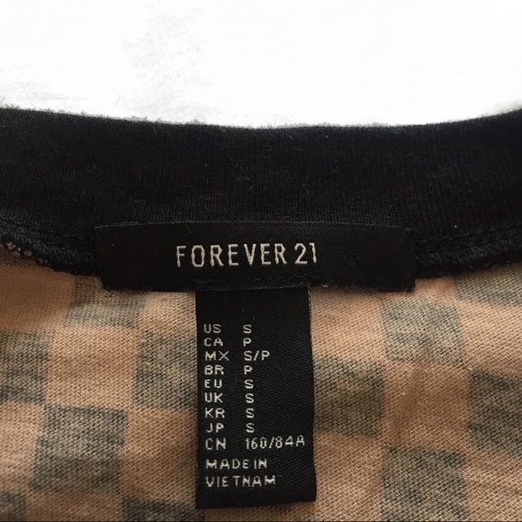 🧸 checkered cropped tee - Picture 4 of 4